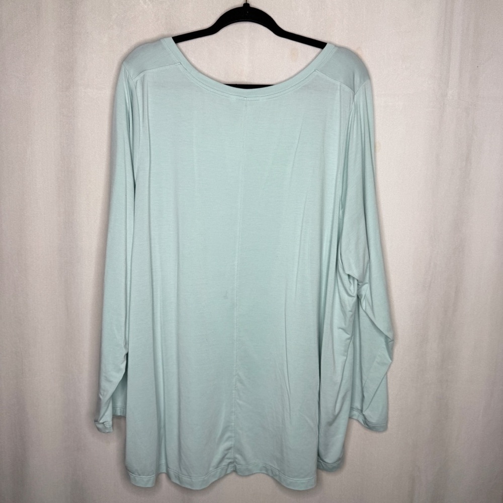 ATHLETA / Stratus II teal blue long sleeve scoop neck tee / 3X - Picture 2 of 8